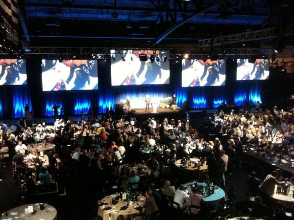 Amazing Young Eagles dinner at EAA Oshkosh. Many war heros here. Preview of new Planes movie attended by Disney.