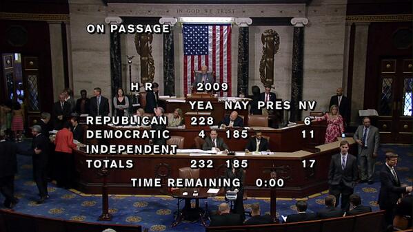 EricCantor's tweet image. The House passed the Keep the IRS Off Your Health Care Act in a 232-185 vote: