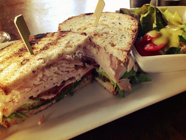 FoodiesontheFly's tweet photo. Awesomeness on a plate. Turkey club @BruleBistro #LunchTime http://t.co/Igl7nJMPOo
