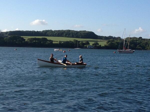 BoatsLtd's tweet photo. Enid and Alun enjoying their first row in the #Menai14 http://t.co/mboop45Kvt