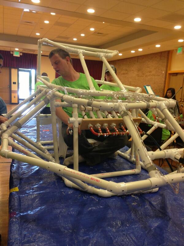 Check out our #NFBSTEMX blind Chemistry instructor Hoby Wedler testing out the aerospace vehicle—blind man flying!