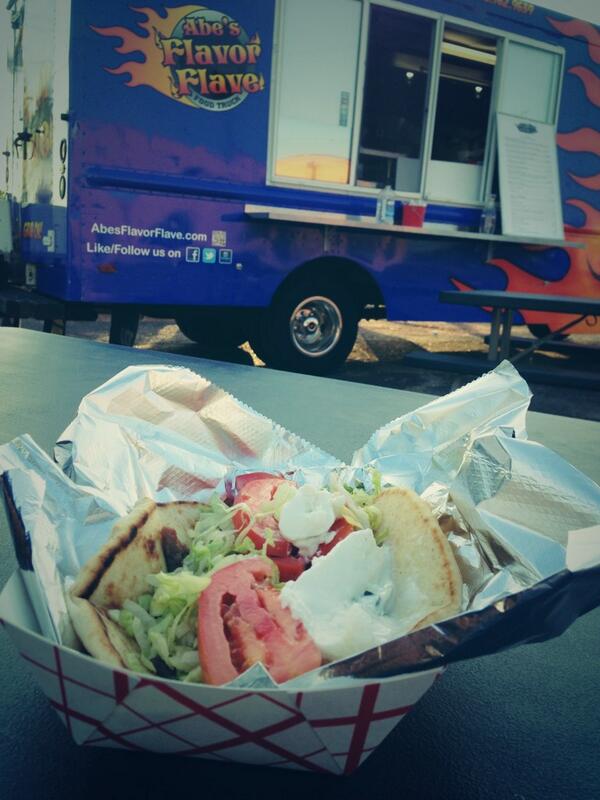 FlyByFoodPark's tweet photo. Just a mouth watering Gyro from @abesflavorflave at #flybyfoodpark. We got WIFI now! Come chill with us till 10pm http://t.co/UunvQUlR8S
