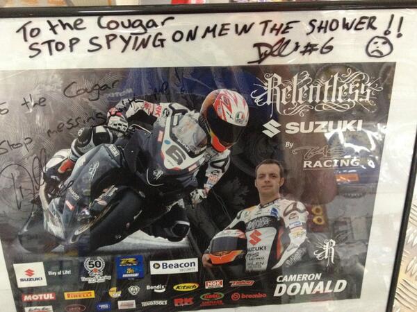 snake140's tweet photo. Look Wat I found cleaning up the shop @CameronDonald86 please explain? http://t.co/D7stBLmPxV