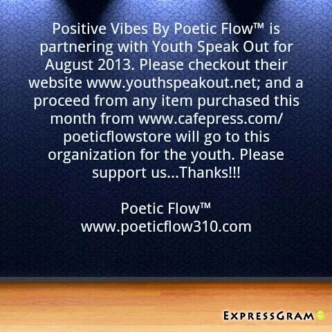 PoeticFlow310's tweet photo. #SupportOurYouth #PositiveVibesByPoeticFlow #PoeticFlow #PoeticFlow310 #Partnership #PayingItForward @YouthSpeaksOut http://t.co/yVMNmMgspQ
