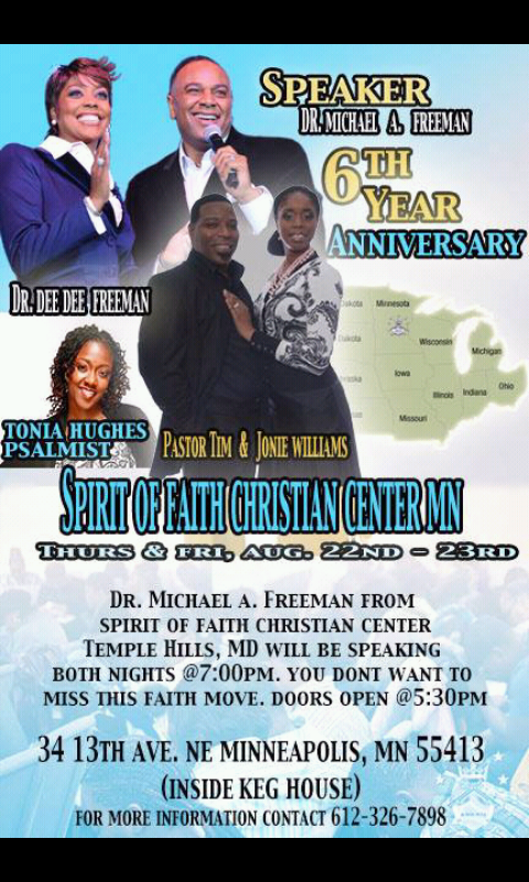 seedtimeisnow's tweet photo. Have you heard Drs. Mike &amp; Deedee Freeman are coming to town.  Doors open at 5:30pm and service starts at 7pm http://t.co/he84j6DfbO