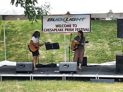 Amy and Wendy are sounding great down on the beach! #CPF #gay #Pride