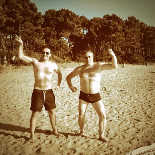 micwebcreation's tweet image. With mi babbo