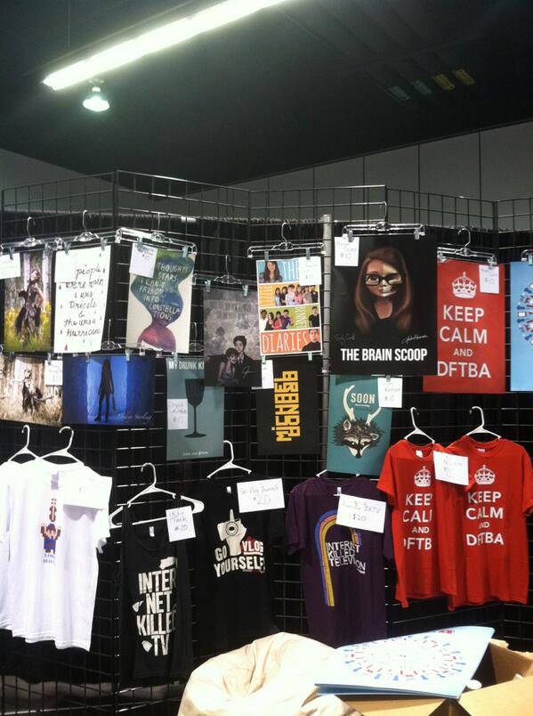 Found my way through the labyrinth to the merch table. One of these looks really familiar. #vidcon