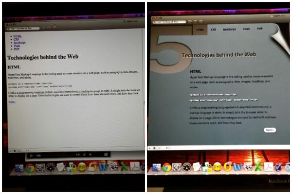 peggykl's tweet image. What I accomplished today: turned 1st image into the 2nd. #cssninja #htmlbeginner #nerdingout