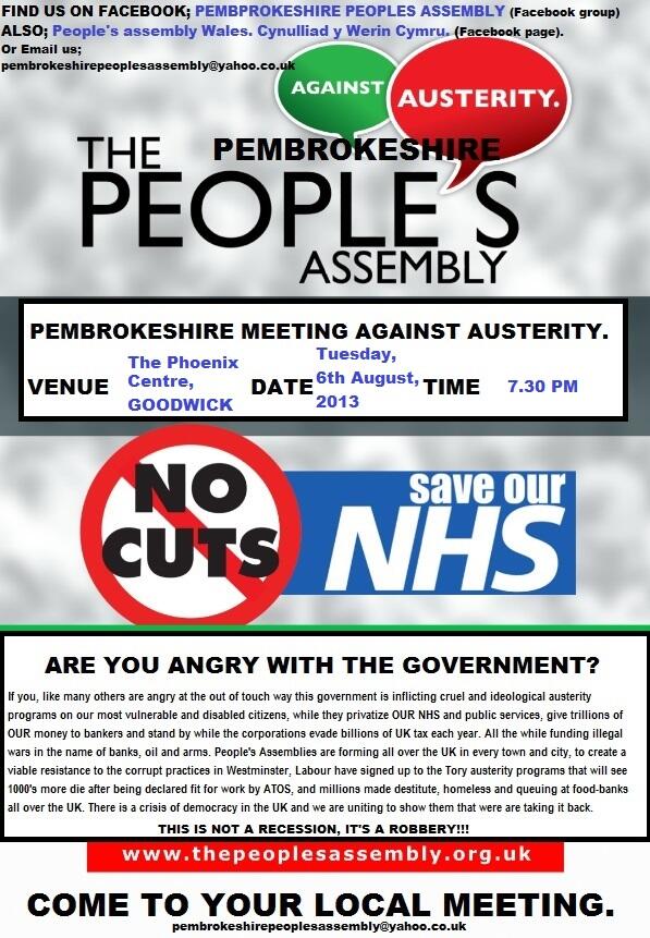 Jim Scott (@jimmy3d0) on Twitter photo <a href="/PeoplesAWales/">PeoplesAssemblyWales</a> PEMBS #pplsassembly Activist meeting Tues 6th Aug, Phoenix Centre Goodwick. facebook.com/events/3686006… … <a href="/PeoplesAWales/">PeoplesAssemblyWales</a> PEMBS #pplsassembly Activist meeting Tues 6th Aug, Phoenix Centre Goodwick. facebook.com/events/3686006… …