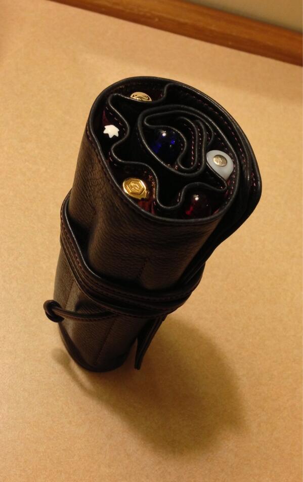 ナガサワ オリジナル キップレザー ロールペンケース 10本挿し