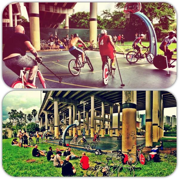 MiamiBikePolo's tweet photo. Can't wait for Sunday #BikePolo at Jose Marti! Setting up at 2pm @MiamiBikeScene @MagicCityBike @WilliesBicycles http://t.co/MfKwdVgX2A