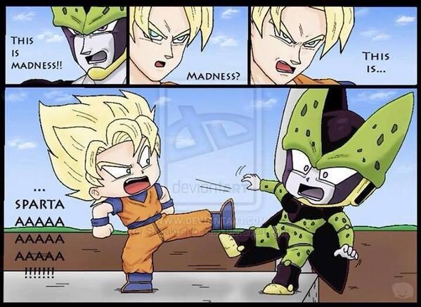 KidSonGokuTweet's tweet image. SPARTA!! #DBZStyle