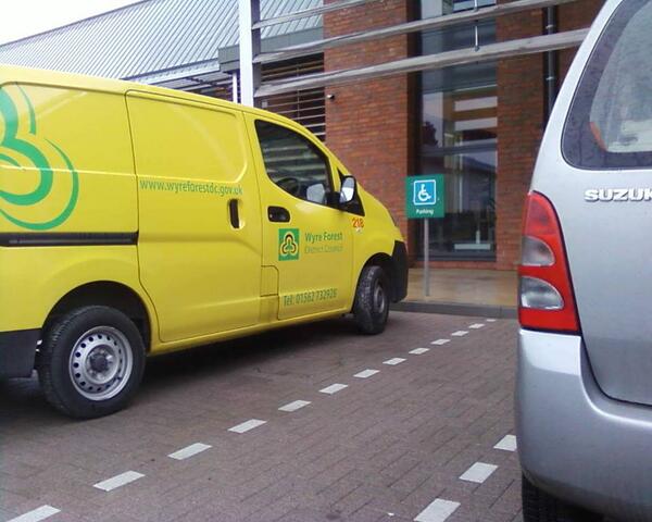 <a href="/DisabledBay/">StopDisabledBayAbuse</a>  wyre forest house kidderminster wfdc van no blue badge june2013