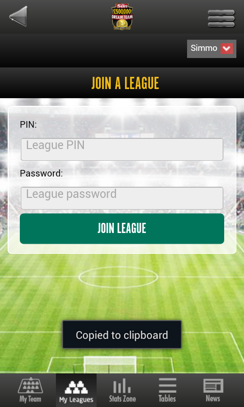 Hitchin_SC's tweet photo. Log onto The Sun Dream Team &amp; join my league. Pin is 8210439 Password is simmo1 #sundreamteam http://t.co/LdBxe1IdED