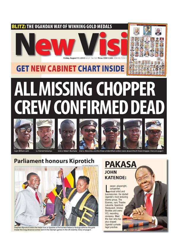 newvisionwire's tweet photo. A YEAR AGO: Front page Aug 17, 2012 http://t.co/3Xk8ciN320