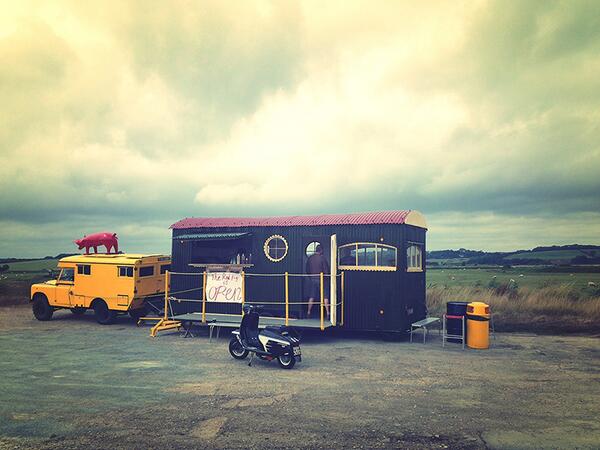 Lunch stop <a href="/TheRedPigHotdog/">The Red Pig</a> Amazing hotdog &amp; great coffee! Another gastro destination to add to the map #EastSussex