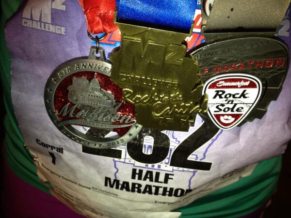 jen_thorney's tweet image. M2 Challenge complete #halfmarathon #m2challenge #wiscorun #run