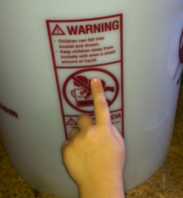 According to my assistant brewmaster Sammy, "This means no babies in the beer."