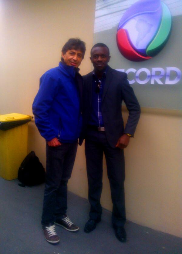 Com o simpático e notável repórter Gerson Sousa do Programa da TV Record ``Domingo Espetacular´´ na TV RECORD