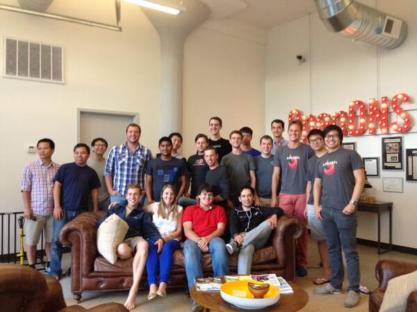 The hackathon continues with our friends @appfuel <a href="/cloudtenna/">Cloudtenna</a> <a href="/getblockscore/">BlockScore</a> in the beautiful <a href="/opendns/">OpenDNS</a> offices!