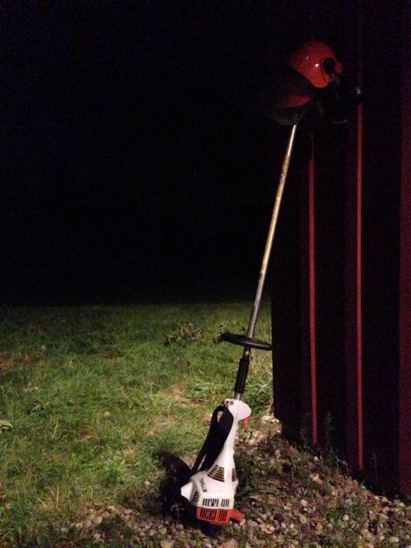 PaulFredenberg's tweet photo. Just curious: what's the latest you've ever weed whacked? #stihl #workinglate #25hourdays http://t.co/BceHy1YwqJ
