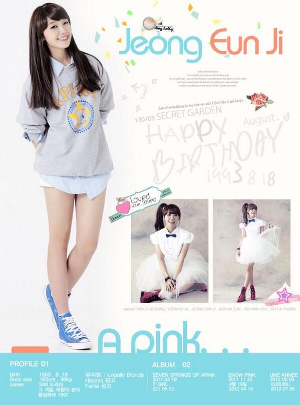 ApinkMY's tweet photo. [PIC] 130818 Apink daum fancafe New Header &amp; Background (Eunji's Birthday)  #HappyVirusEunji http://t.co/L2vmHXk0f5