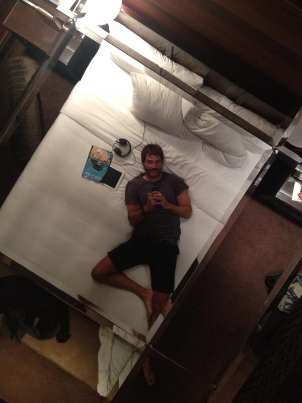 Stephan Jenkins on X: Me photographing ceiling mirror in stunningly cheesy  hotel suite  / X