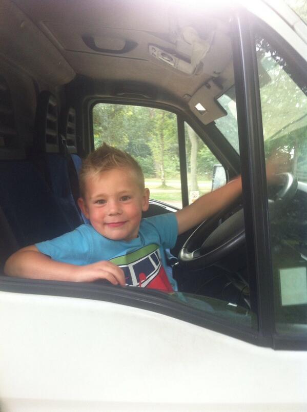 compochambers's tweet image. The boy at work in summer hols