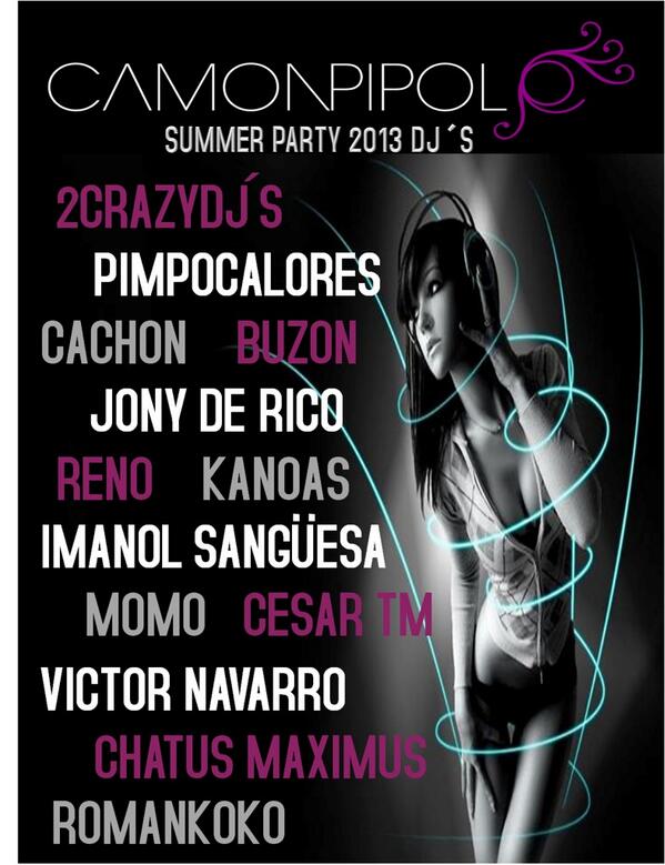 camonpipol's tweet photo. CAMONPIPOL SUMMER PARTY DJS!!!
@Ronkimedes @elmelow77 @JhonnyPlanillo @lucifer_mendez @carlossola94 @chatus_maximus http://t.co/wQ7AwBrOPf