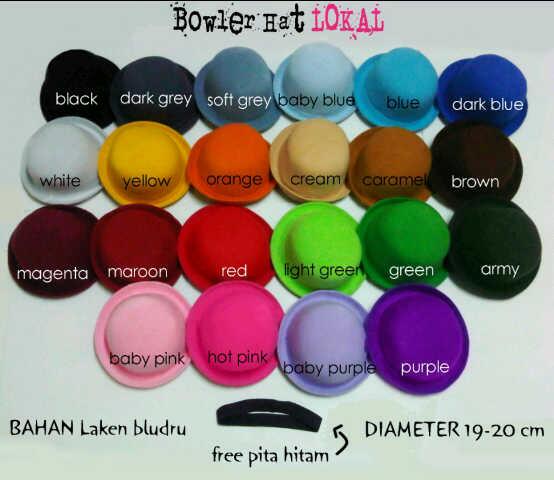 bowler hat IDR 60, avail in red,Purple, Burgundy, Baby blue, Orange, Dark Orange, Green <a href="/apaajaIKLAN/">apaajaIKLAN</a> <a href="/IklanTerUpdate/">Iklan Ter Update</a>