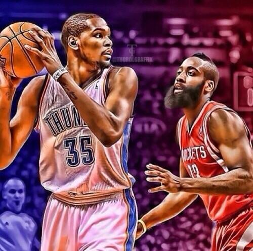 NBABattle's tweet image. Retweet for kevin durant! Favorite for James harden!