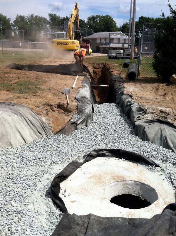 Work has begun to dramatically improve drainage at the softball fields on the Clifton Common