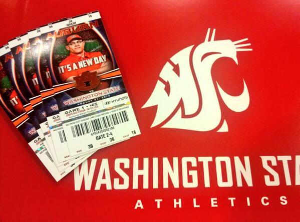 WSUCougars's tweet photo. Keep an eye on your mailbox, Auburn tickets hit the mail this morning! 25 more days! #GoCougs http://t.co/BCrGSRvGHT