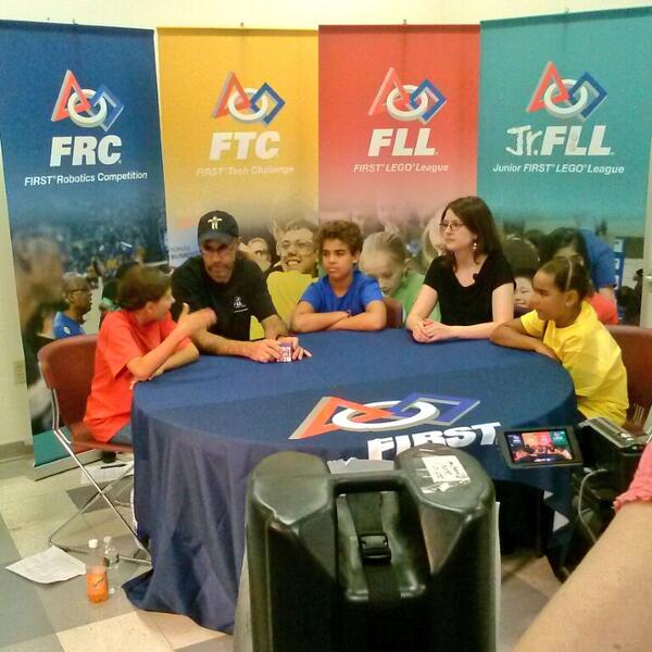 Hanging out with <a href="/firstlegoleague/">FIRST LEGO League</a> while they shoot their season video!  Are you ready for #naturesfury? #omgrobots