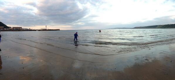 Tonights training - water rescue techniques before all partaking in a cold water submersion dip. Somewhat refreshing