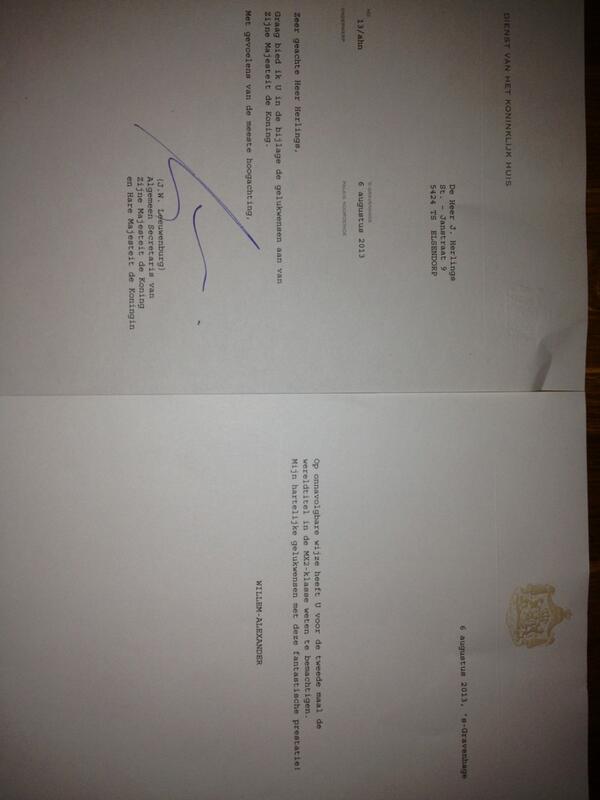 Gelukkig toch waardering voor me prestaties.