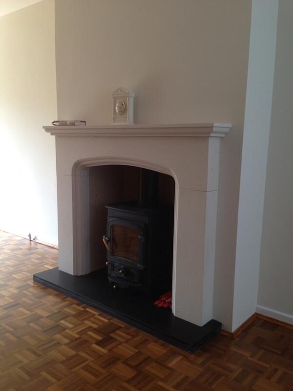 Stone fireplace, Clearview Stove supplied and installed