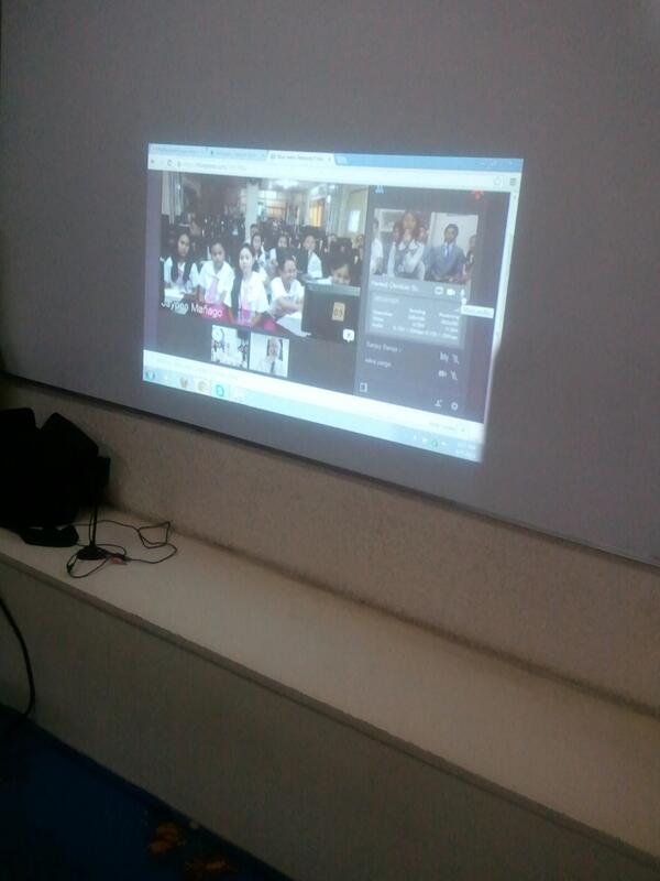 HCSIntl's tweet image. VC with Mandaue Comprehensive School, Ateneo de Davao, Collegio de Ignacio, and de La salle Lipa.