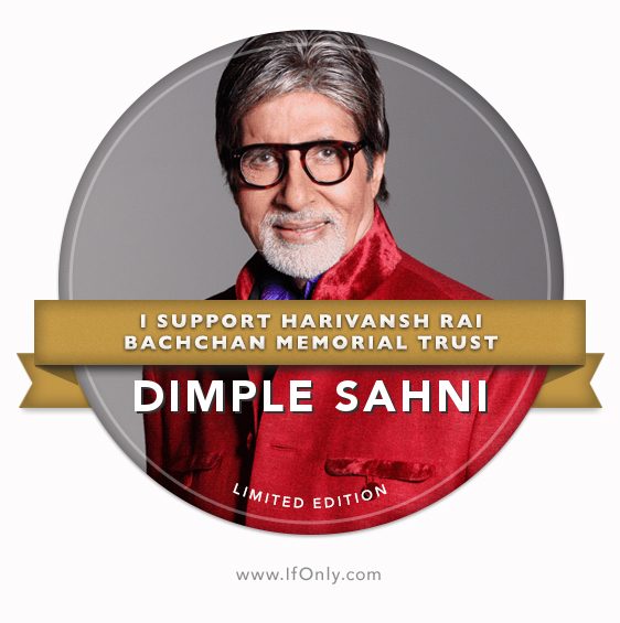 I support @srbachchan's cause #HarivanshRaiBachchan Trust. Show support <a href="/IfOnly/">Only if you</a> #Amitabh ifonly.com/srbachchan