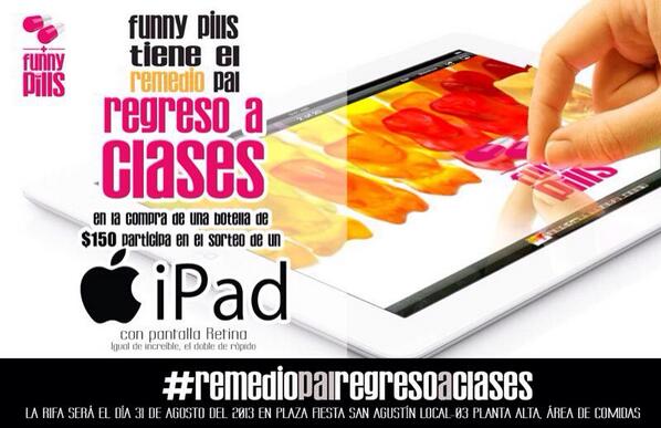 lopeznaile's tweet photo. Lanuevamanerdregalar dulcescomosifueraremedios p/cualquier mal, sigan a @funnypillsmx yestánregalando 1 iPad http://t.co/dXZaR0xwsY