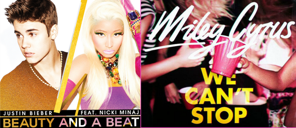 312britney's tweet photo. Which single is better? Justin Bieber Vs Miley Cyrus 

RT For Beauty And The Beat 
Favouirte For We Can't Stop http://t.co/V8oTsm2ulL