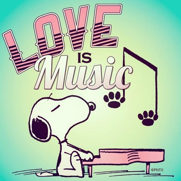 Snoopy+Love+Is PEANUTS on Twitter: "Love is music. #Music http://t.co/9fXA8eIeQR"