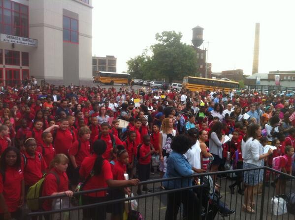 stantonaps's tweet image. First day of school for First Philadelphia Preparatory Charter School.