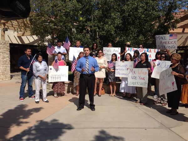 <a href="/KernInyoMonoCLC/">KIMCentralLabor</a>: Another day another action at Kevin McCarthy's office.  We need CIR!  #ca4immigration #gopwhip