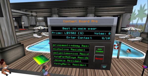 SunsetDreamsSL's tweet photo. Now at @SunsetDreamsSL #SL Best In Swim Wear. 5.502 $L in the board. JOIN US. http://t.co/S8Z06LlVmy