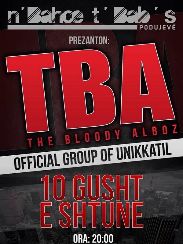 ORIGINALLAT's tweet photo. @PresioniTBA &amp; @JetoniTBA  
Podujevë 10 Gusht http://t.co/KDaUDduAzA