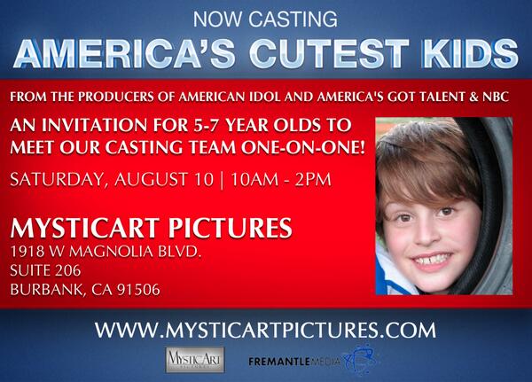 mysticart's tweet photo. We can't wait to meet you at our open call for America's Cutest Kids THIS SATURDAY at MysticArt Pictures! http://t.co/ZQbwKyUXqG