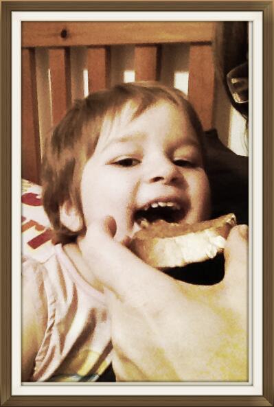 Is it steroid week and no one told me???  Eating my toast when she appeared!!