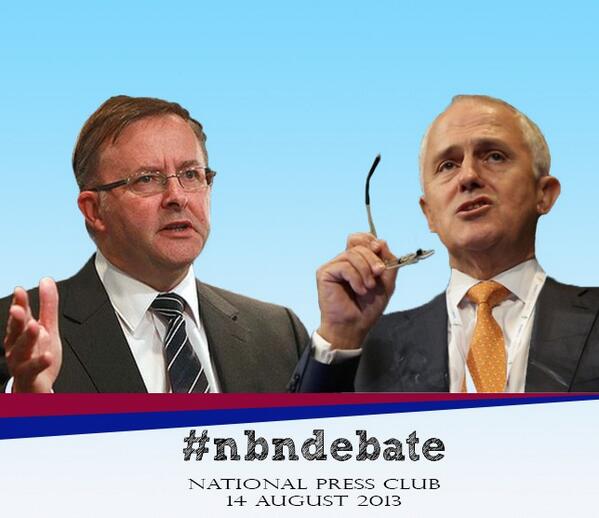 TurnbullMalcolm's tweet photo. Press Club is booked. I am ready to debate. Why won't @albomp commit? RT if you want to see #nbndebate next Wed http://t.co/9OjtcSnJad